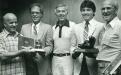 The late Earl Parolin (left) receiving a recognition award from General Motors Canada for 25 years of participation in one of their technical service programs. In 1985 at the age of 69, Earl decided to retire and help his son Terry in a new business venture. By retirement, Earl had over 40 years of experience as an automotive technician, nearly all as a General Motors master technician. He quickly acclimatized to working with European cars and never looked back.